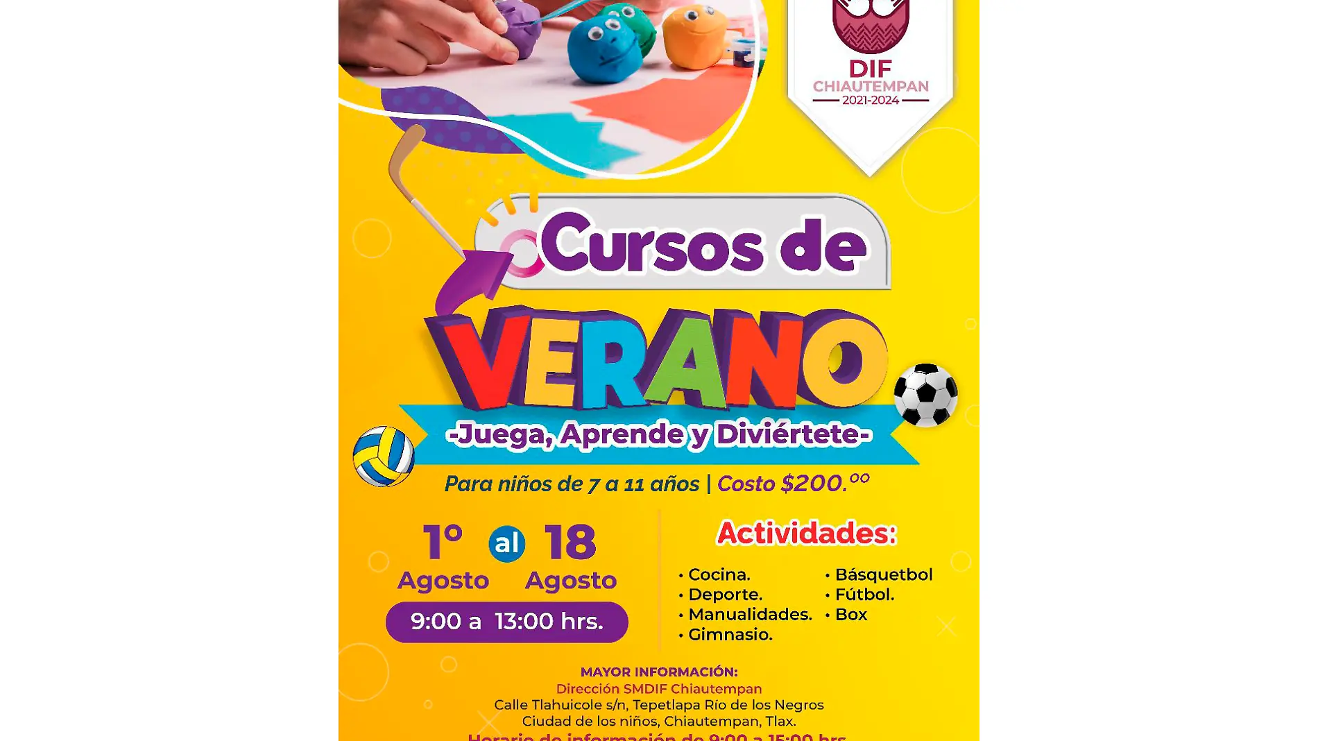 cartel curso 'de  verano